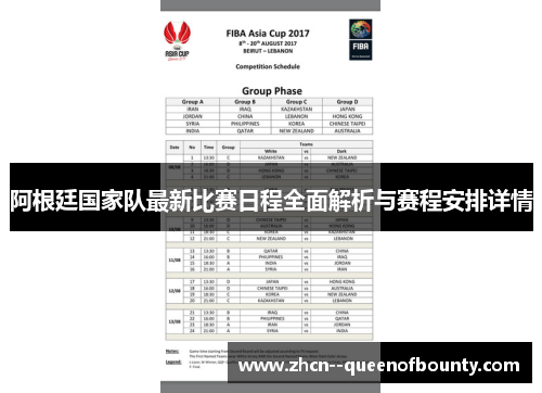 阿根廷国家队最新比赛日程全面解析与赛程安排详情